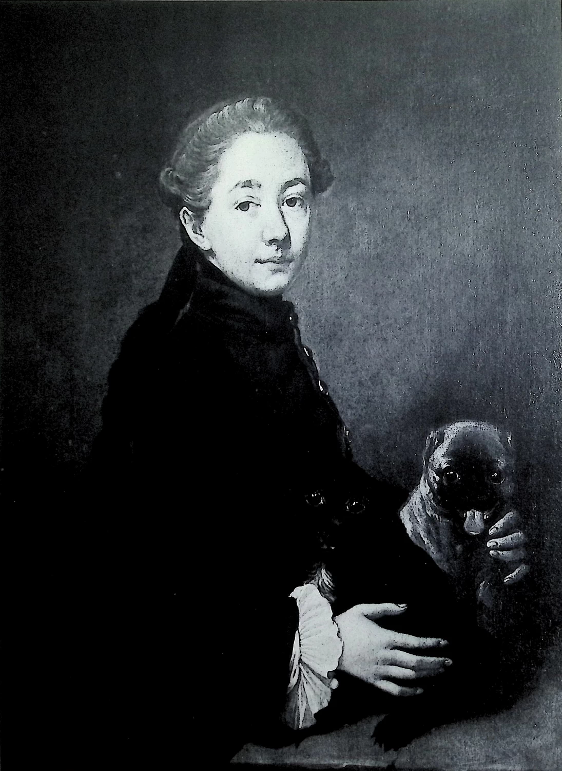 Giacomo Ceruti, il Pitocchetto - 222, Ritratto di giovane con due cani